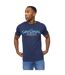 Mens Offaxis T-shirt Navy Crosshatch-2