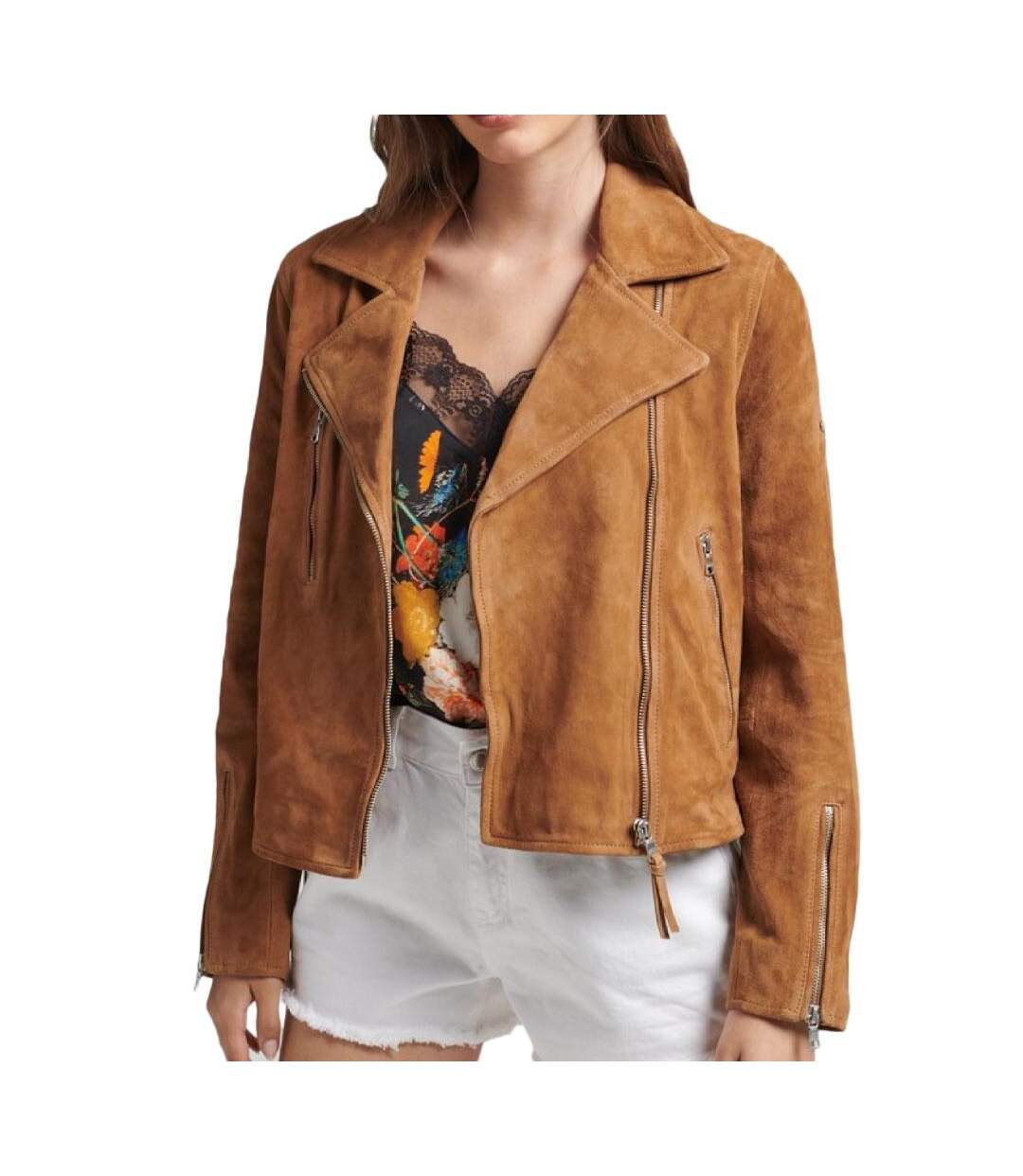 Veste marron femme superdry w5011468a - l-1