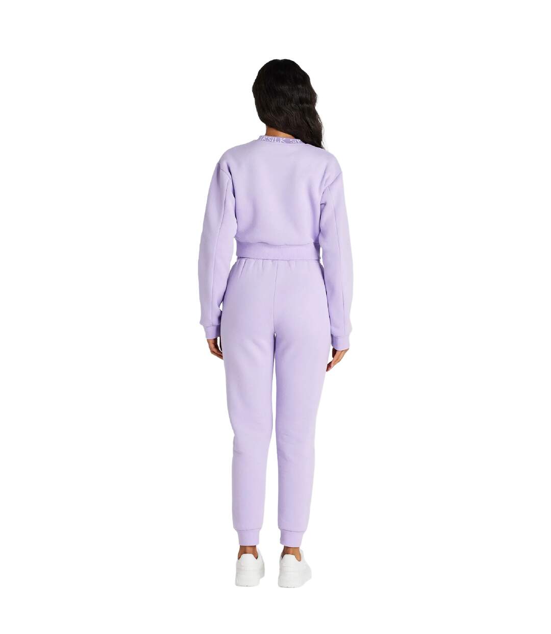 Womens/ladies Crop Sweatshirt Lilac SikSilk-2