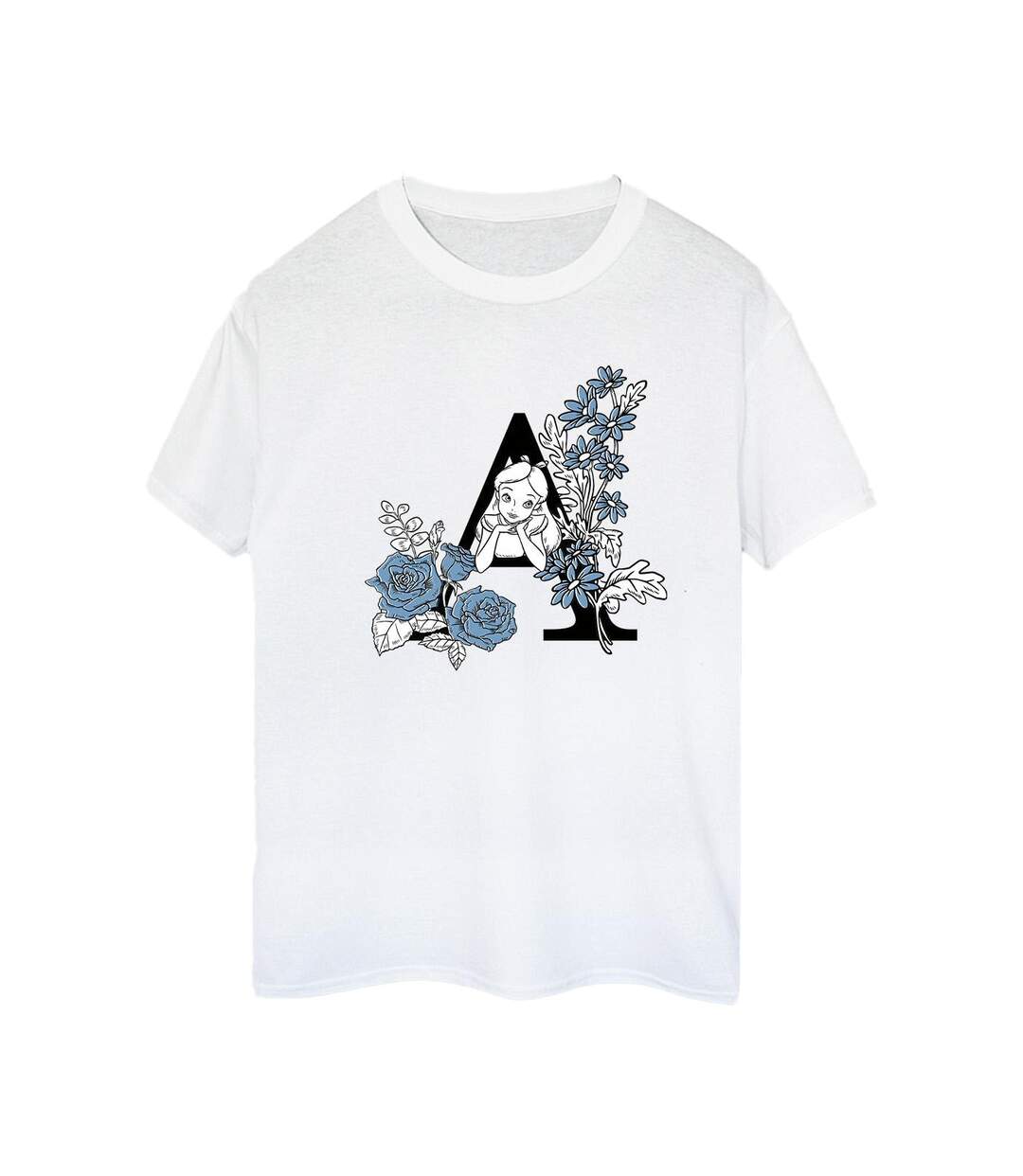 Disney - T-shirt ALICE IN WONDERLAND LETTER A - Femme (Blanc) - UTBI9059-1