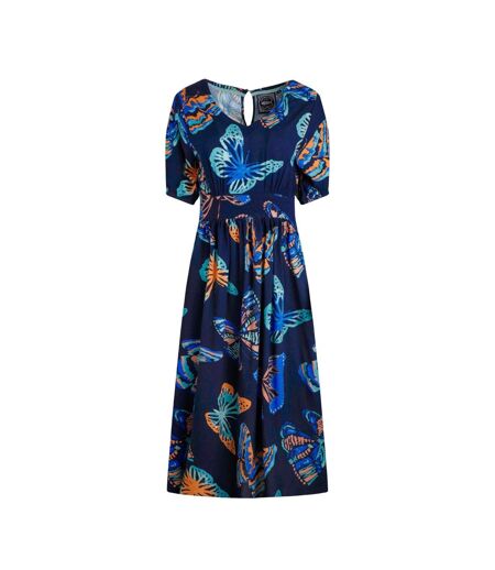 Robe Mi-longue Dilsha Femme Bleu Foncé Weird Fish