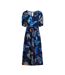 Robe Mi-longue Dilsha Femme Bleu Foncé Weird Fish-1