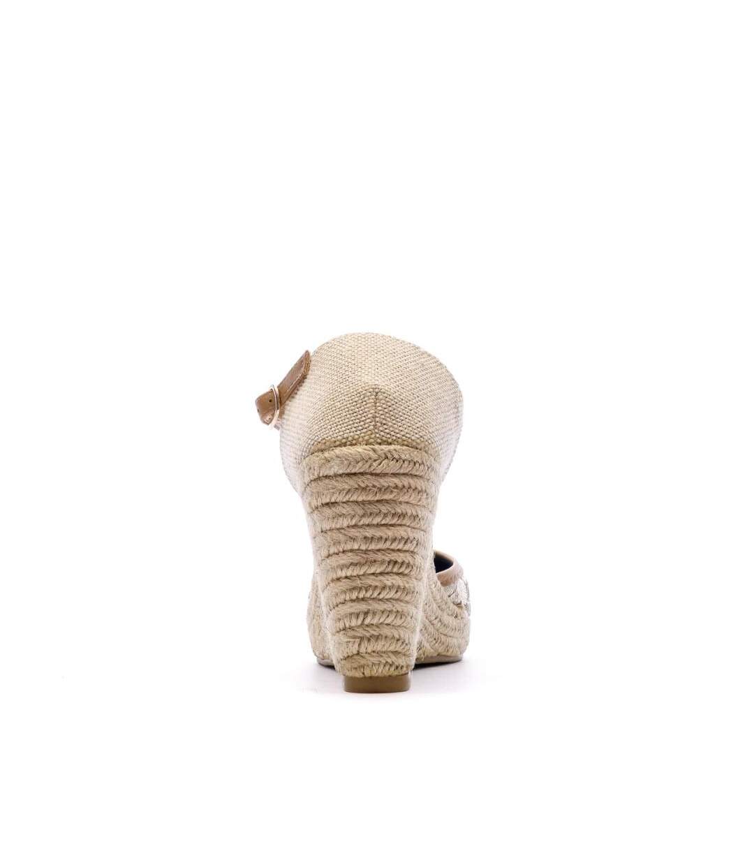 Sandales compensées marron/fleurs femme beppi-3