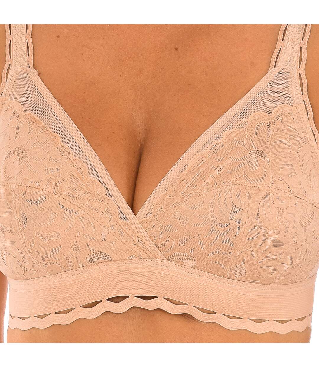 Classic bra without wires and cups P0BVS for women, simple and comfortable design for women's everyday life