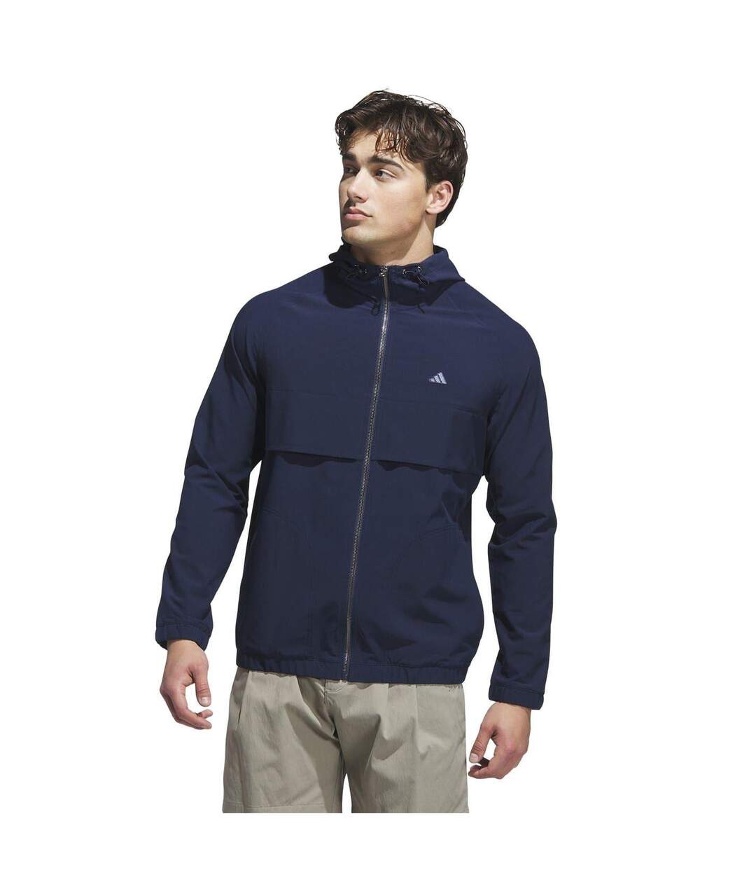 Mens Go-to Logo Full Zip Jacket Navy Adidas-1