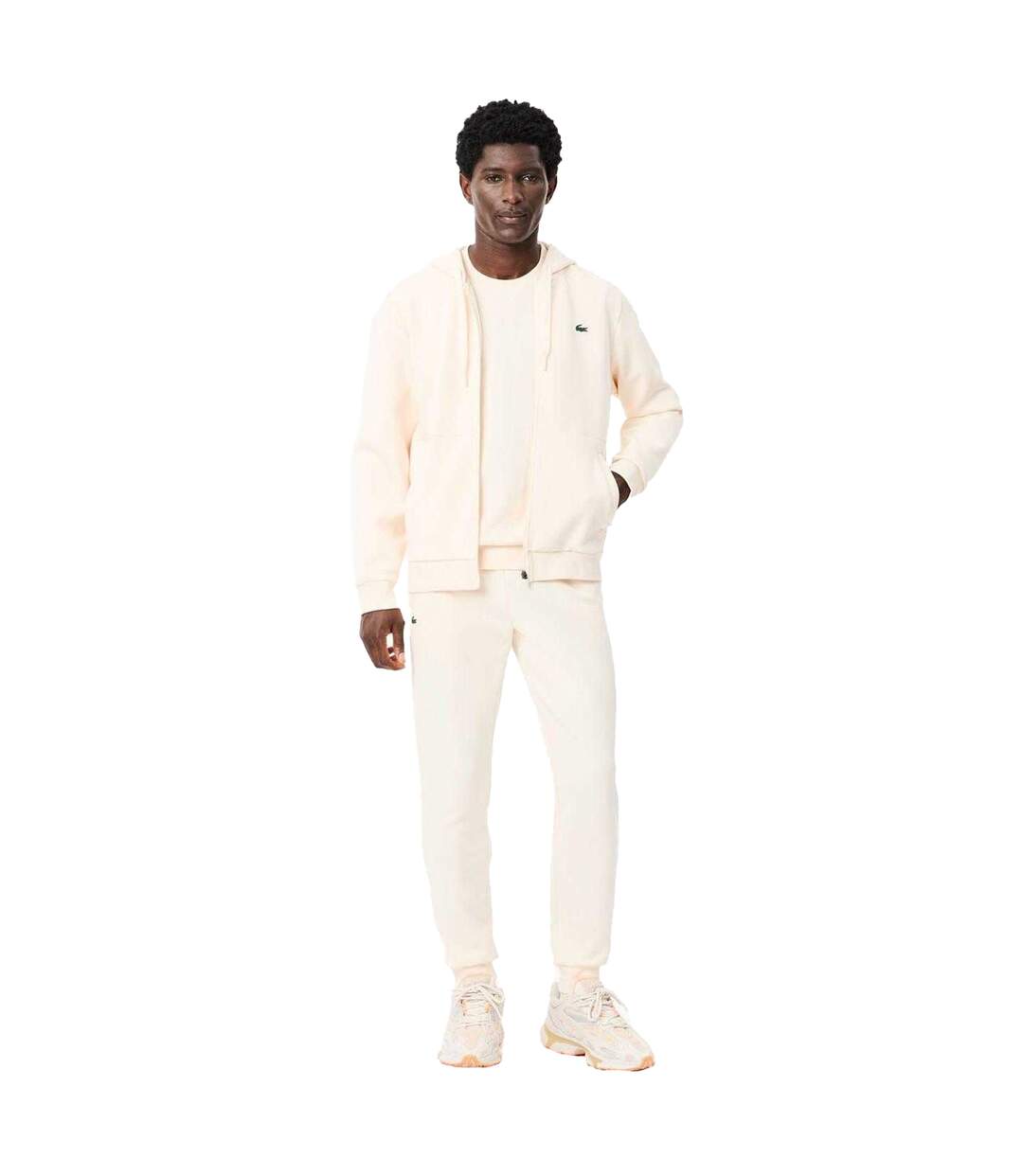 Pantalon De Jogging Sport Style Monochrome Homme Blanc Lacoste-1