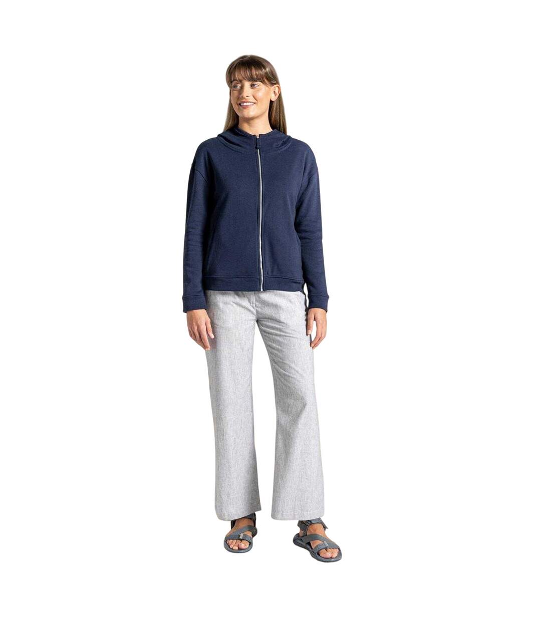 Veste Polaire À Capuche Eden Femme Bleu Marine Craghoppers-1