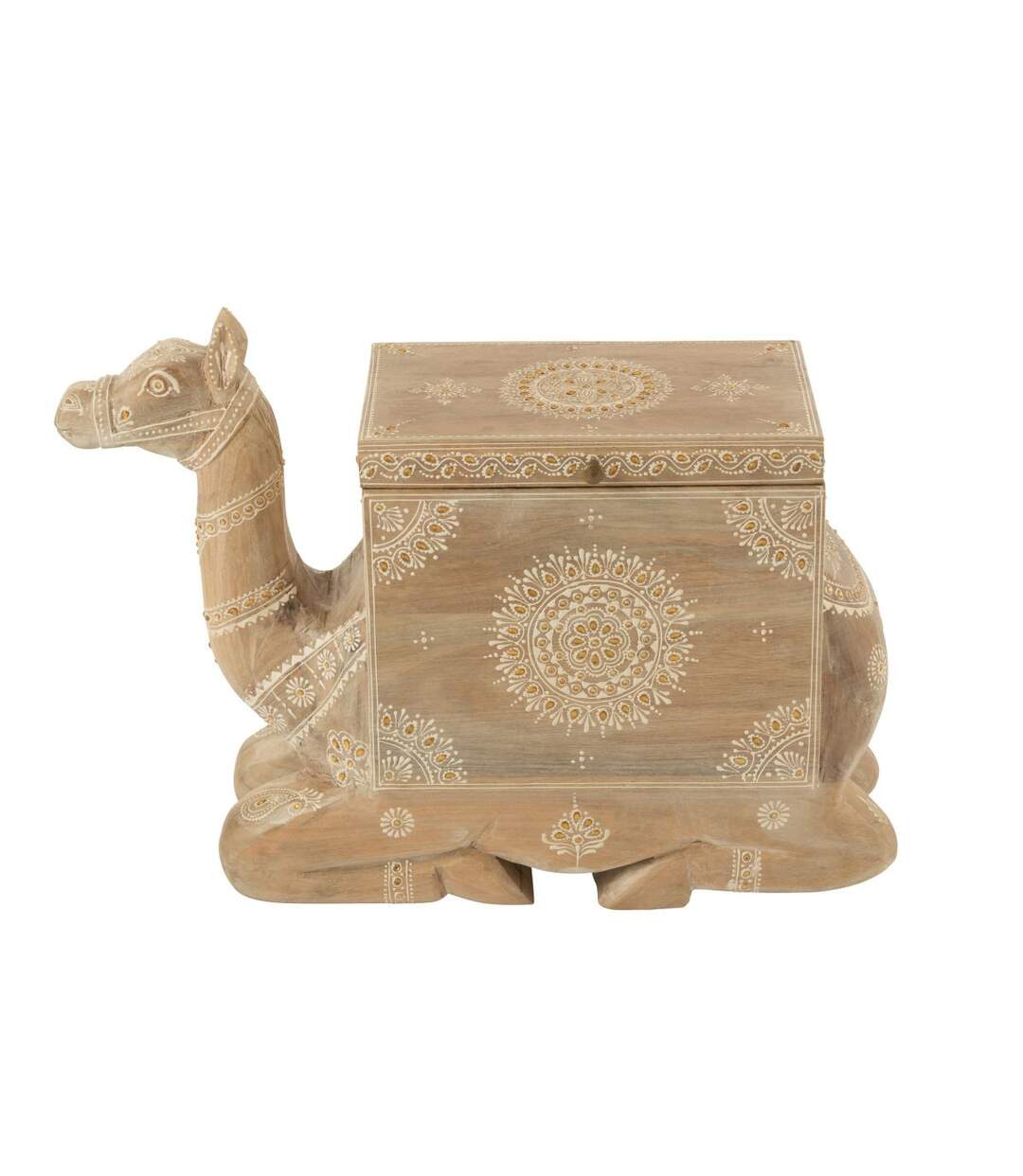 Coffre Chameau en Bois Perle du Sahara 69cm Naturel-2