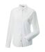 Ladies/womens Long Sleeve Pure Cotton Work Shirt White Jerzees-2
