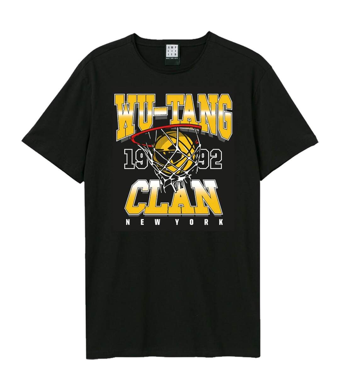 T-shirt Style Clan Wu-tang Shooting Hoops Adulte Noir Orange Amplified-1
