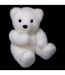 Statuette Déco Ours Assis Manteau 15cm Blanc-2
