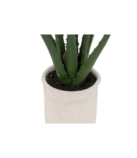 Plante Artificielle en Pot Aloe 29cm Vert & Beige