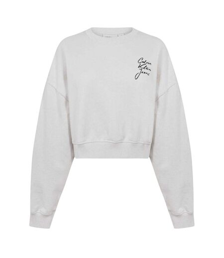 Sweat Court Institutional Femme Vert Pâle Calvin Klein