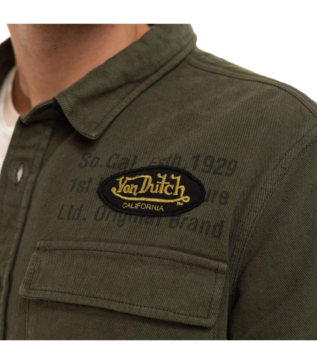 Sur-chemise homme en twill avec broderie Wall Vondutch-2
