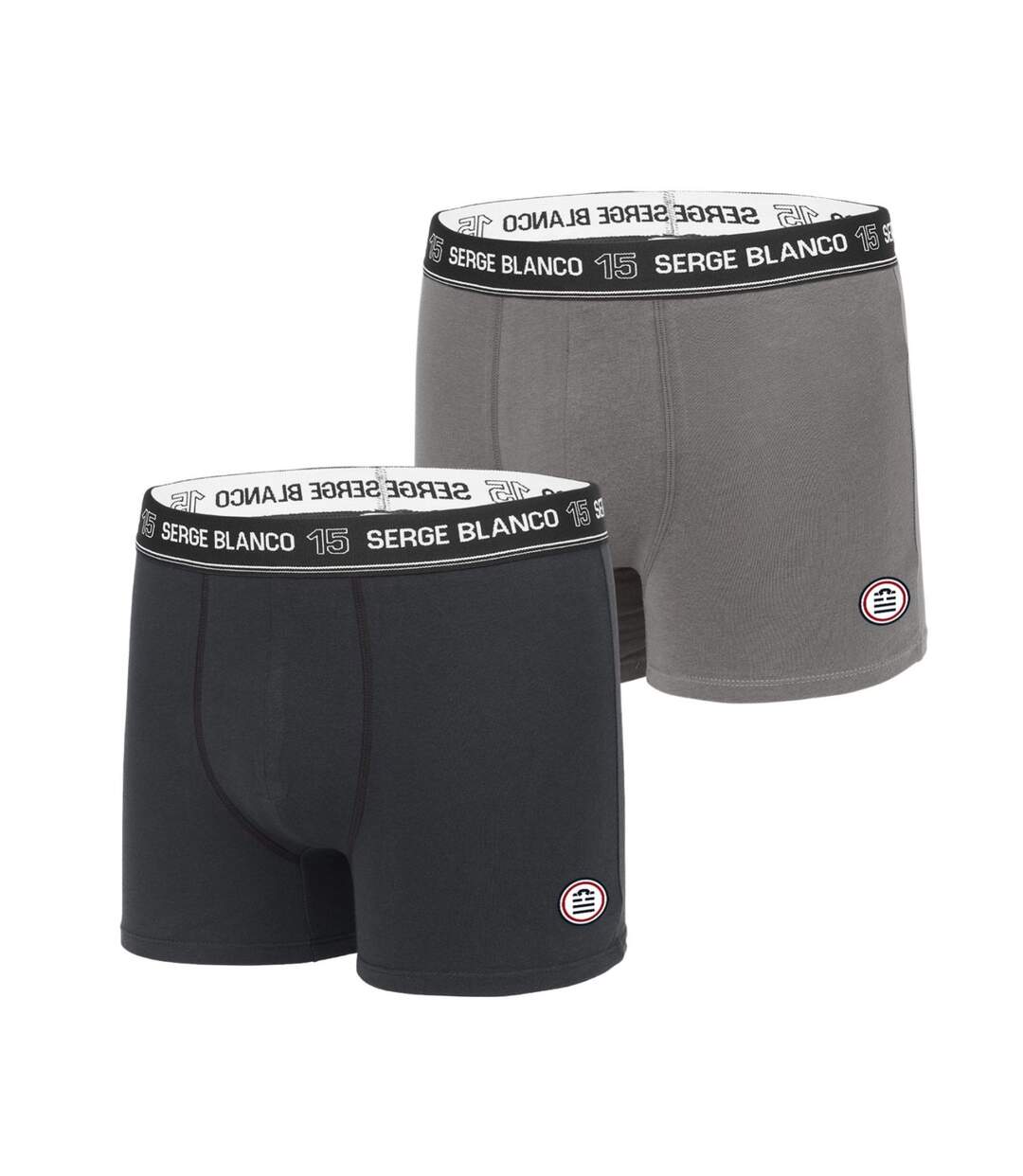 Lot de 2 Boxers homme avec surpiqûres Class Serge Blanco-1