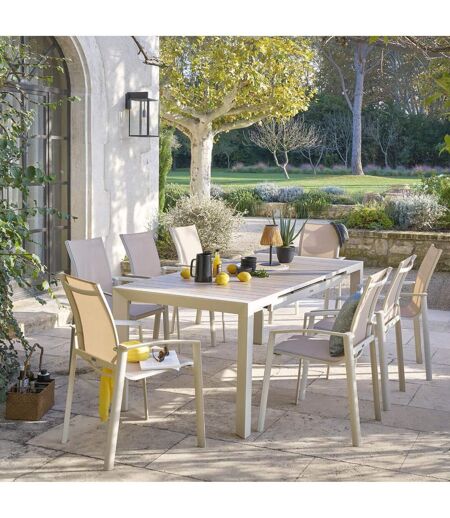 Table de jardin extensible en aluminium 8 places EVASION
