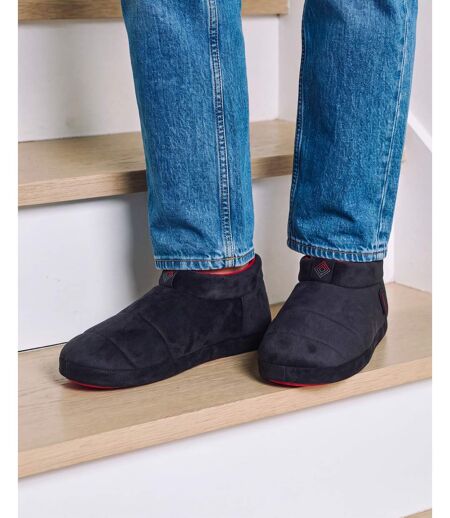 Isotoner Chaussons extra-light Bottillons homme suédine, semelle gomme ultra souple