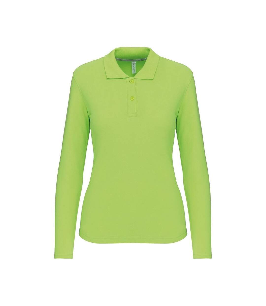 Polo manches longues - Femme - K244 - vert lime