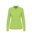 Polo manches longues - Femme - K244 - vert lime