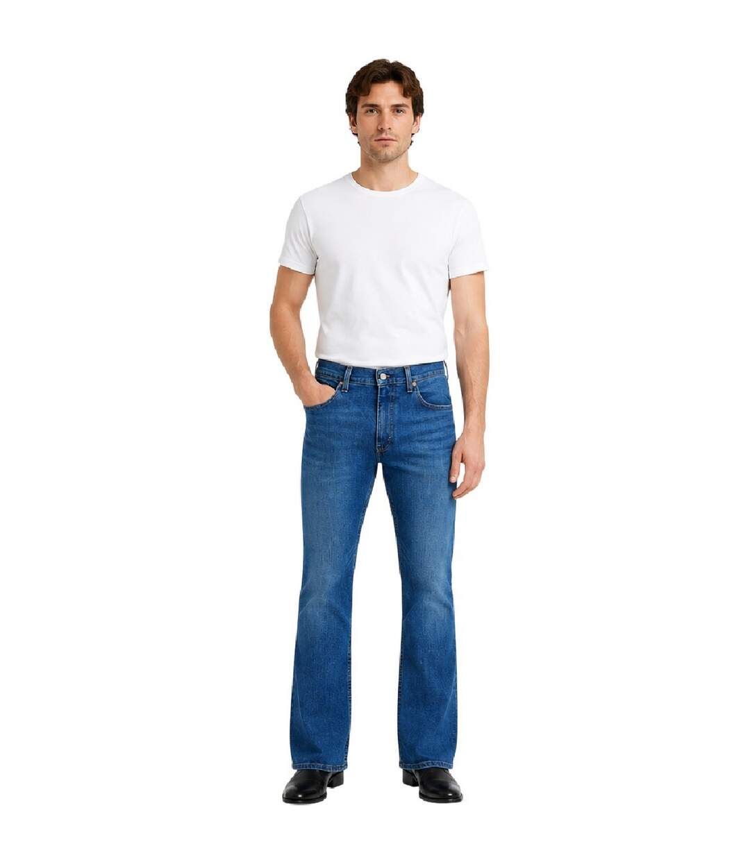 Mens Slim Bootcut Jeans Blue Levis-4