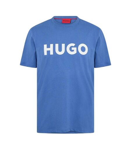 Mens Dulivio Contrast Logo T-shirt Medium Blue Hugo