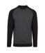 T-shirt Manches Raglan Homme Charbon Noir Chiné Build Your Brand-1