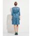Robe courte cache-coeur maille fleurie-2
