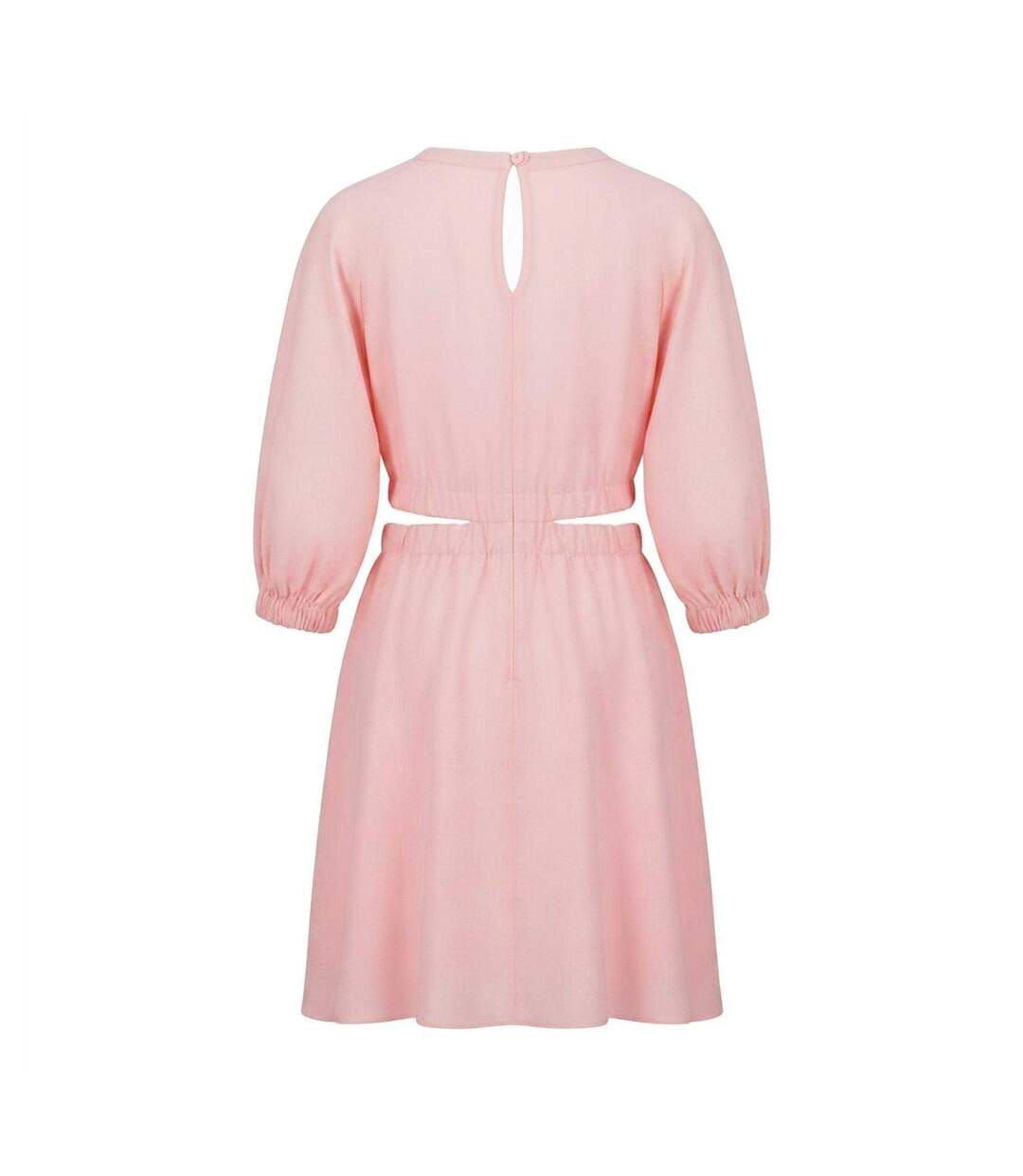 Robe Courte Manches À Volume Motif/style Découpé Femme Rose Hugo-2