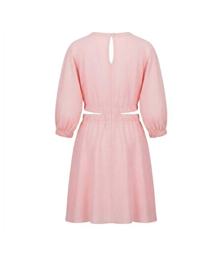 Robe Courte Manches À Volume Motif/style Découpé Femme Rose Hugo