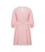 Robe Courte Manches À Volume Motif/style Découpé Femme Rose Hugo-2