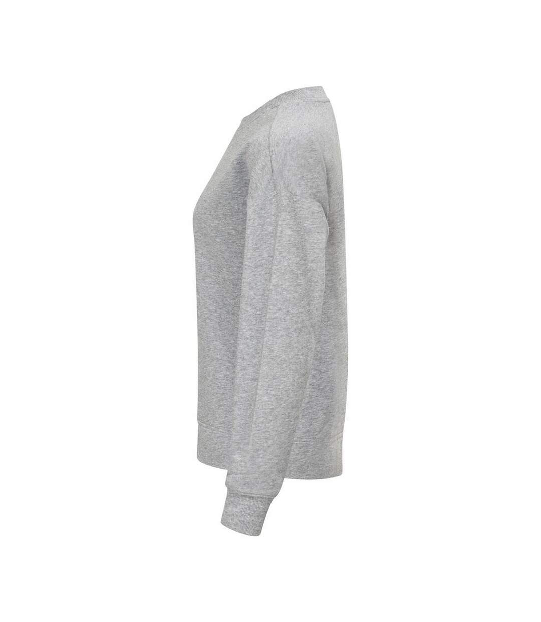 Womens/ladies miami pro round neck sweatshirt grey melange Clique-3