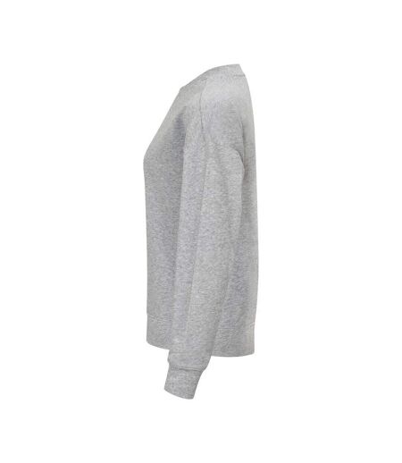 Womens/ladies miami pro round neck sweatshirt grey melange Clique