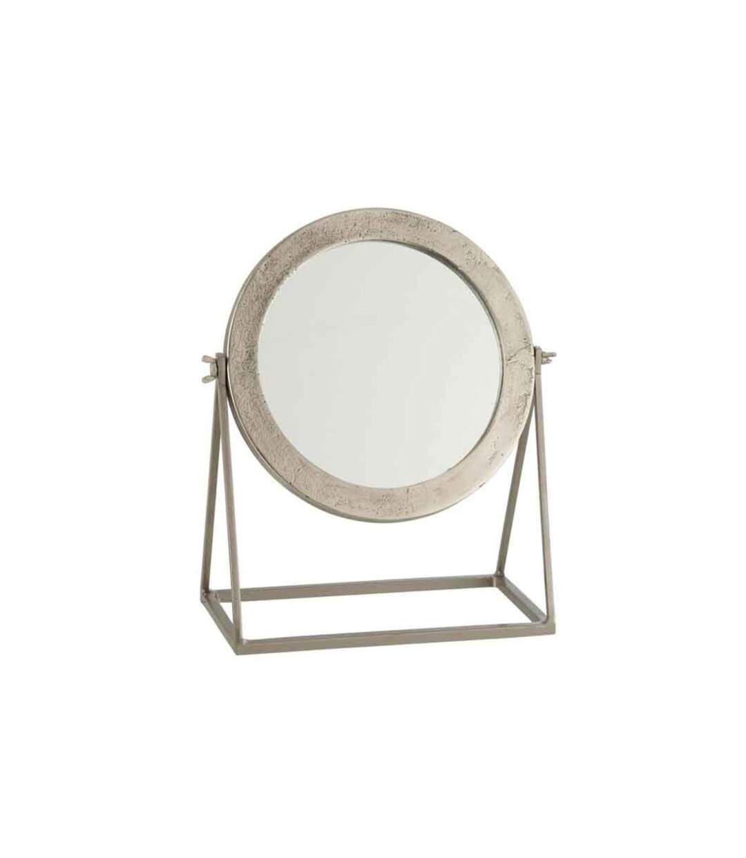 Miroir sur Pied en Métal Adriano 34cm Argent-1