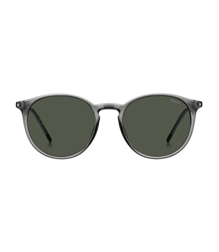 Mens Round Sunglasses One Size Ruthenium Hugo
