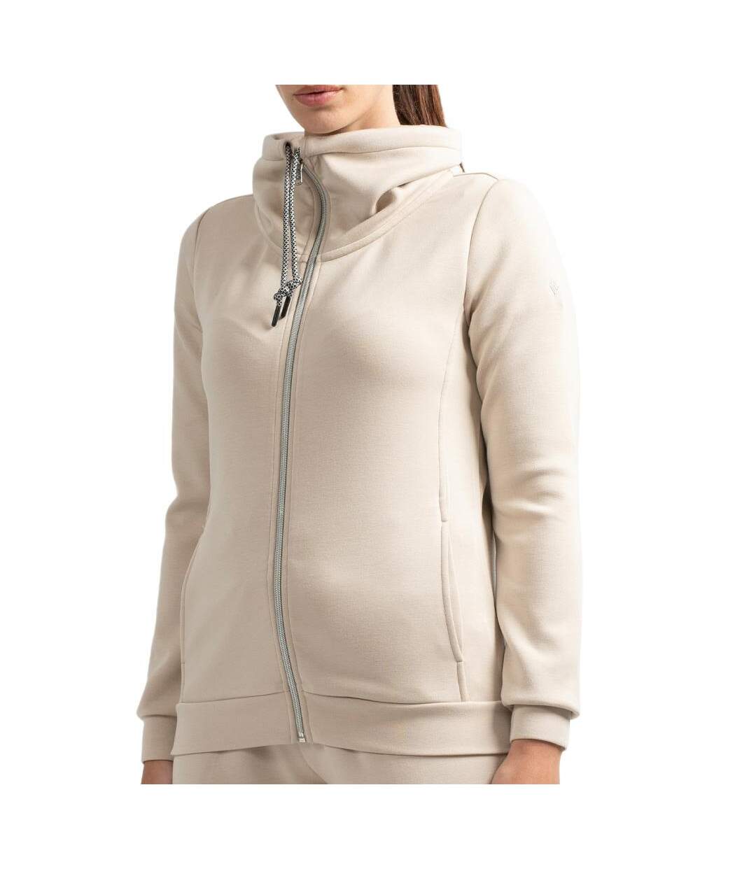 Sweat à capuche beige femme sun valley diemoz-1