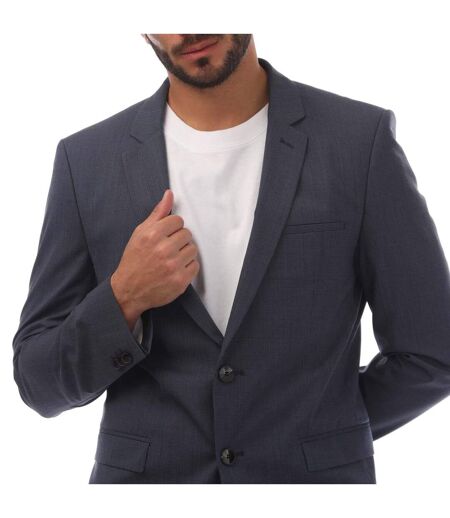 Veste Houndstooth Homme Bleu Foncé Hugo