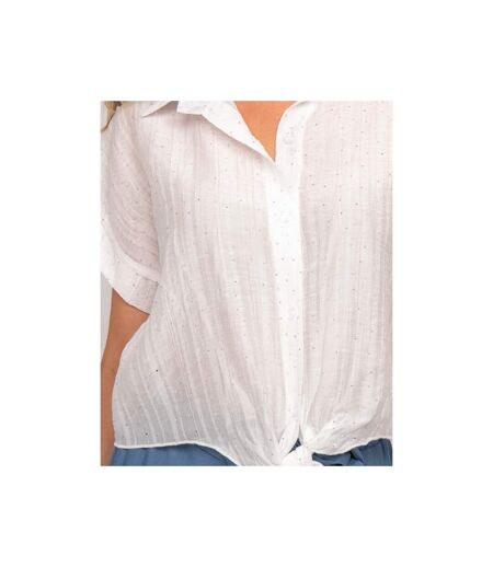 Chemise manches courtes lurex ONYX - Dona X Lisa