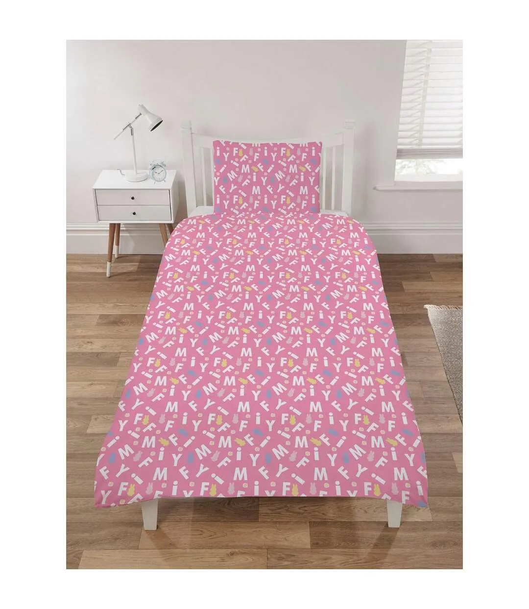 Floral Reversible Duvet Cover Set Multicoloured Miffy-3