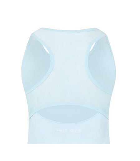 Womens/ladies Spirit Scoop Neck Tank Top Blue Head