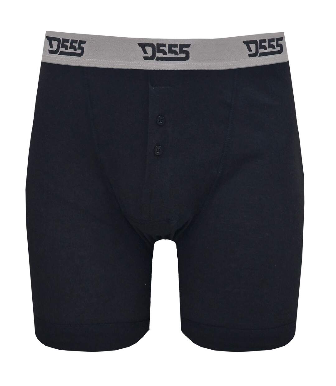 Duke London Mens Driver Kingsize Cotton Boxer Shorts (Pack Of 3) (Black/Grey/Navy) - UTDC145-4