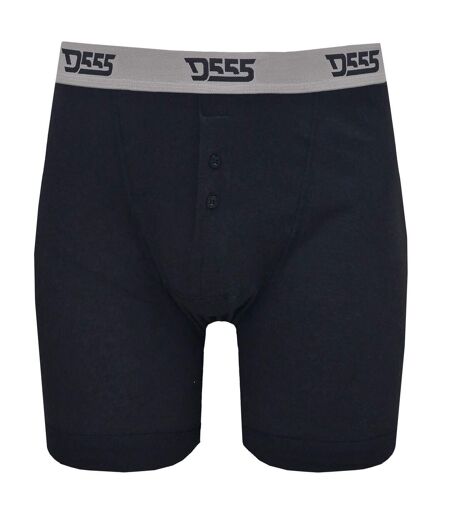 Duke London Mens Driver Kingsize Cotton Boxer Shorts (Pack Of 3) (Black/Grey/Navy) - UTDC145