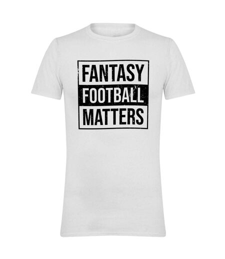 Mens Fantasy Football Matters T-shirt White AWD
