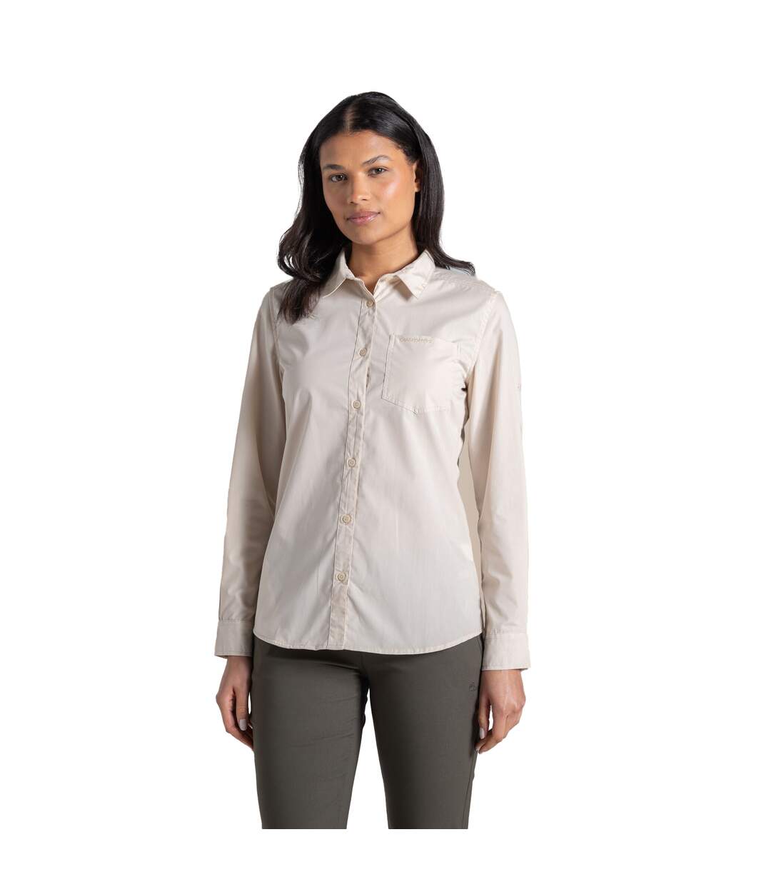 Womens/ladies Kiwi Iii Long-sleeved Shirt Stone Craghoppers-2