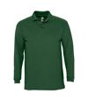 SOLS Mens Winter II Long Sleeve Pique Cotton Polo Shirt (Golf Green) - UTPC329
