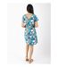 Robe courte manches courtes col V SERENA  motif exotique Coton Du Monde