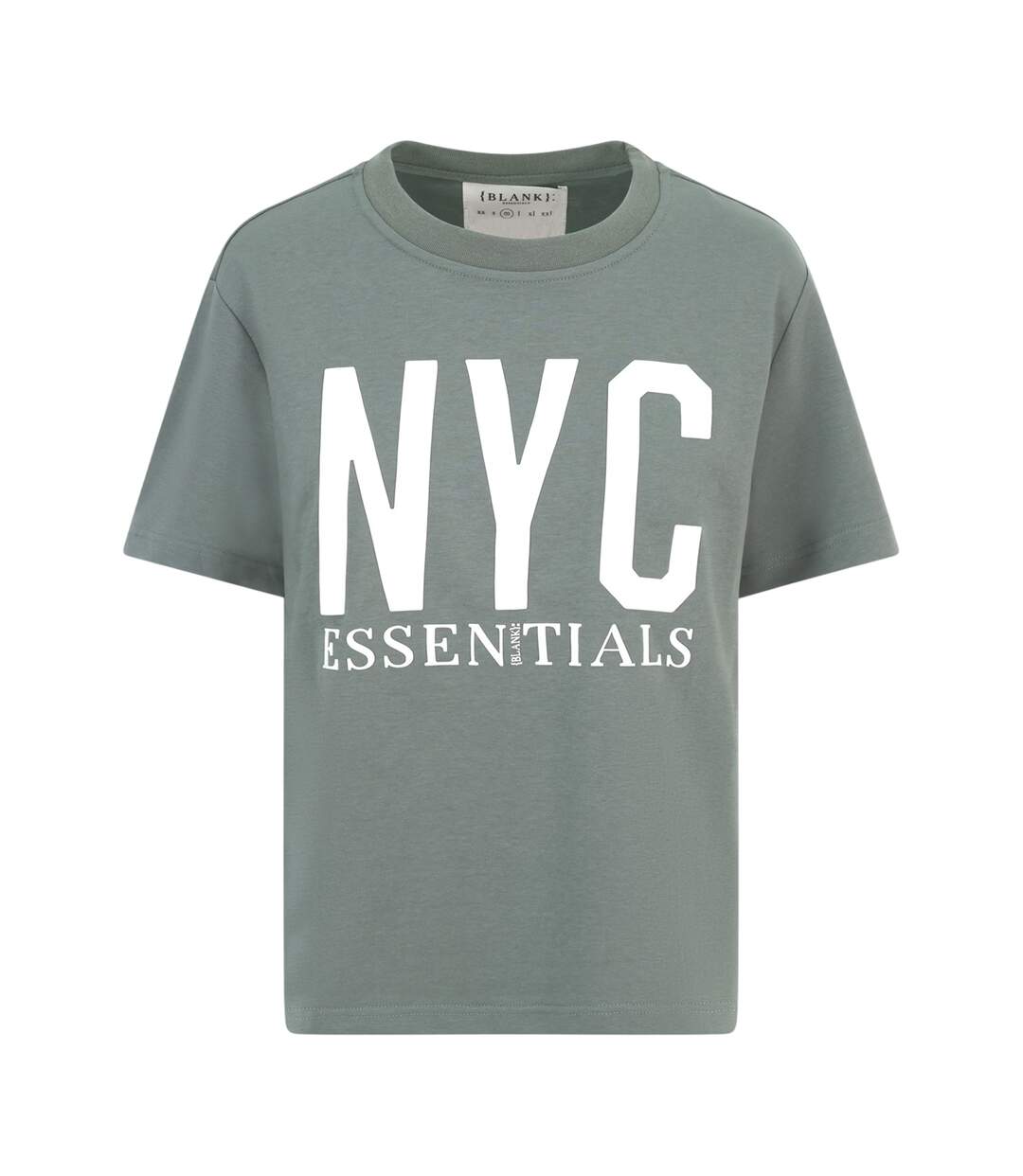 T-shirt Motif/style Imprimé Graphique Newyork Femme Vert De Gris Clair Blank Essentials-1