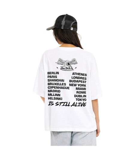 T-shirt femme oversize col rond print glitter devant et dos Vaness Vondutch