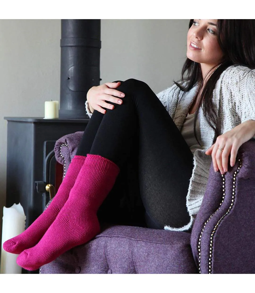 Heat Holders - 6 paires de chaussettes thermiques d'hiver épaisses pour dames-4
