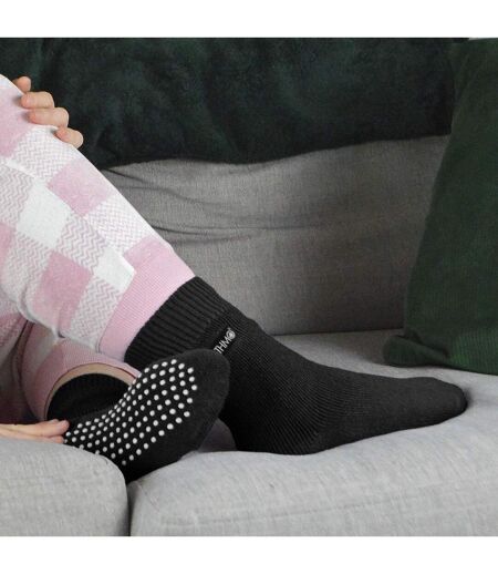 1 Pack Ladies Cosy Non Slip Thermal Slipper Socks with Grippers
