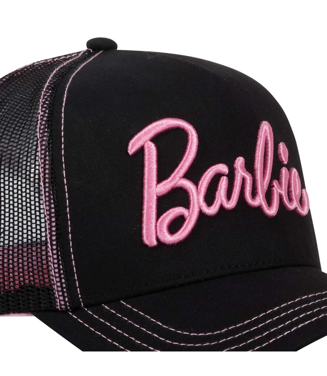 Casquette femme trucker fermeture snapback Barbie Capslab-5